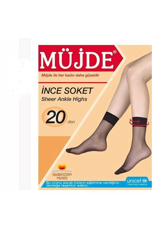 7 adet Kadın Soket Çorap 007  Siyah.