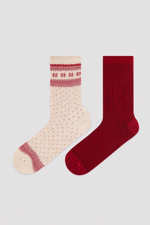 Ny Mini Snow 2'li Soket Çorap