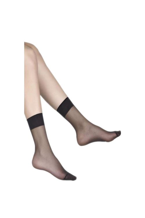 7 adet Kadın Soket Çorap 007  Siyah.