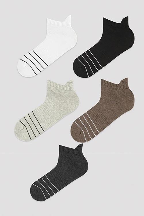 Erkek Soft 5li Patik Çorap