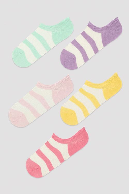 Çizgili 5li Sneaker Çorabı