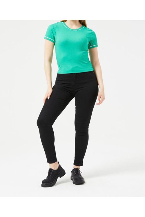 yazlık sıfır yaka fitilli bluz