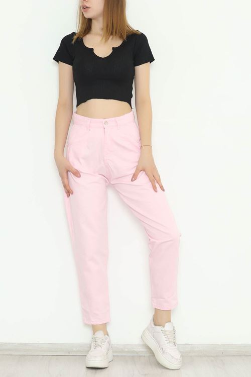 Paça Dikişli Pantolon Pembe - 1325.1367.