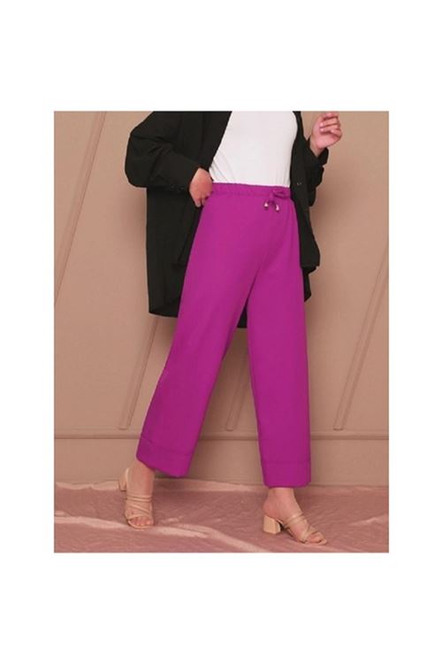 Bağcık Detaylı Double Paça Pantolon