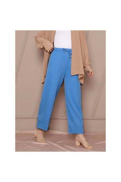 Bağcık Detaylı Double Paça Pantolon