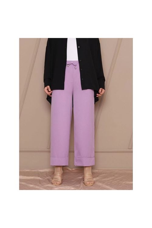 Bağcık Detaylı Double Paça Pantolon