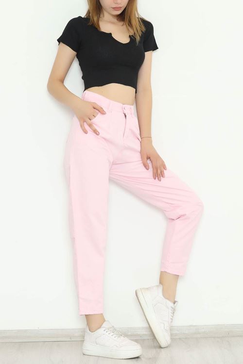 Paça Dikişli Pantolon Pembe - 1325.1367.