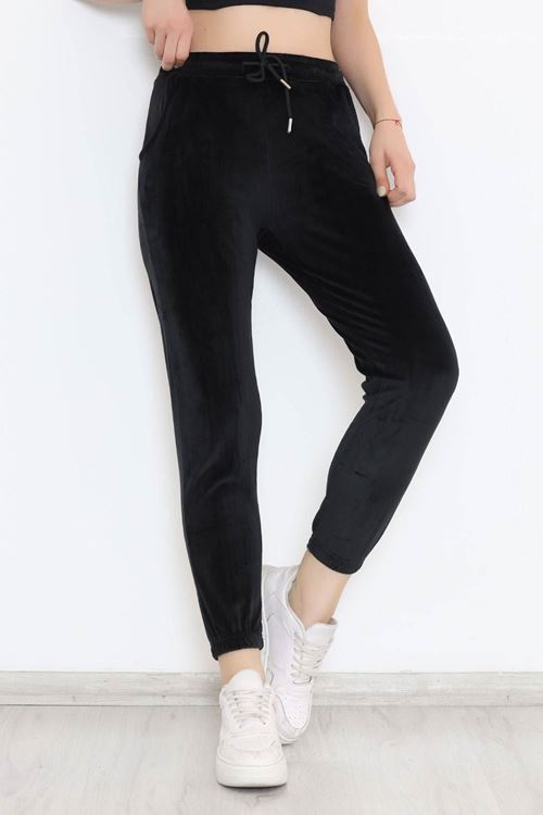 Kadife Eşofman Altı Siyah - 330354.1608.