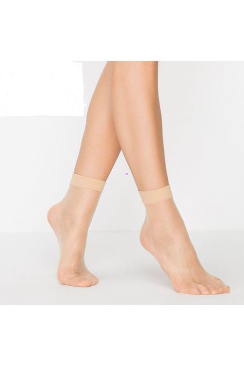 5 Adet fit 15 Burunsuz Parlak Soket Çorap