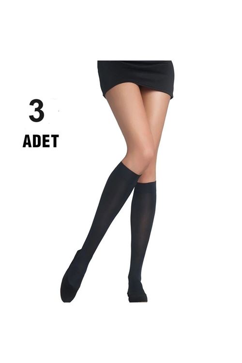3 Adet  Mikro Dizaltı çorap-VİZON