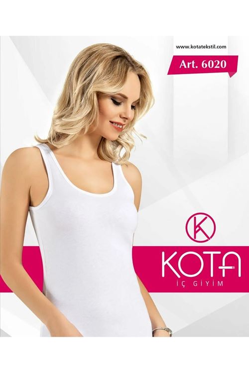 Kota Kalın Askılı Atlet-beyaz