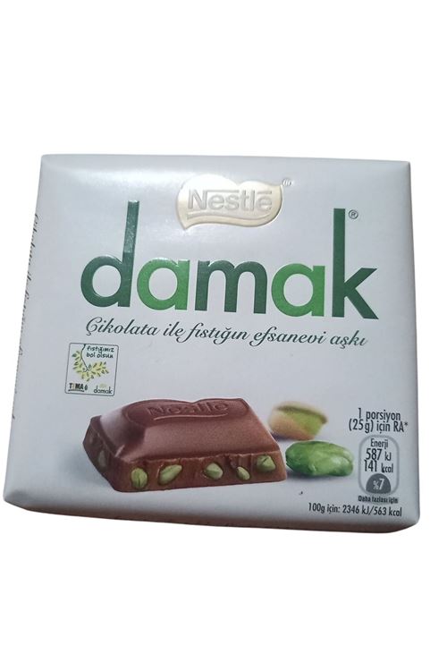 Damak  Fıstıklı Kare  Çikolata 