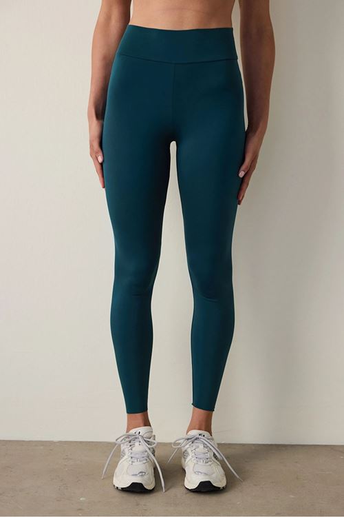 Koyu Yeşil Hafif Destek V-Kesim Yüksek Bel Zero Feel V Shape Tayt