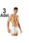 3 ADET  erkek boxer-Beyaz